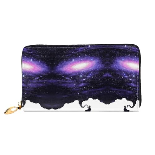 LKLDDPZB Galaxy Space Art Print Long Leather Clutch Wallet - Modisch Chic und Durable Wallet mit Full Double Side Print Design, Schwarz , Einheitsgröße von LKLDDPZB