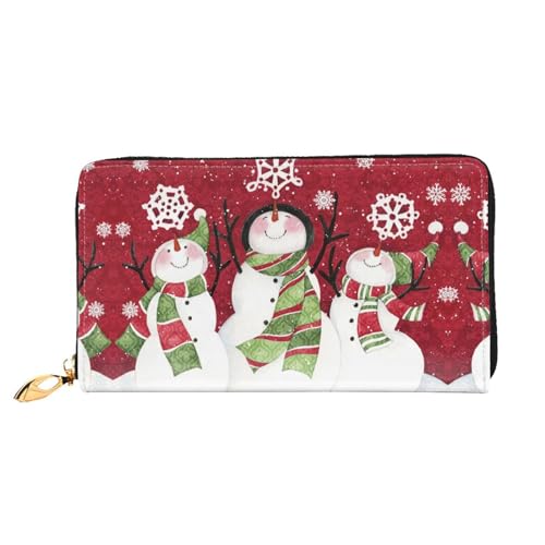 LKLDDPZB Merry Christmas Print Long Leather Clutch Wallet - Modisch schick und langlebig Geldbörse mit doppelseitig bedrucktem Design, Schwarz , Einheitsgröße von LKLDDPZB