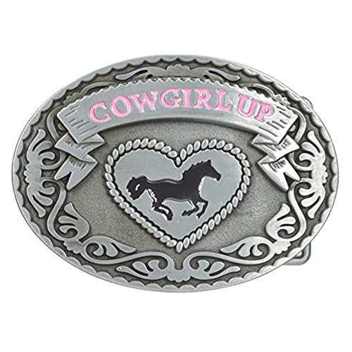 LKMY Herren Gürtelschnalle, 3D Pferd Gürtelschnalle, Western Cowboy Oval Scroll Gürtelschnalle für Herren Damen von LKMY