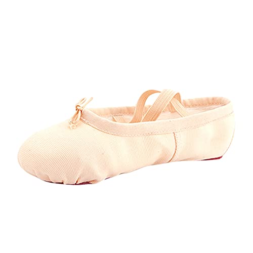 LKRSEEF Ballerina Turnschläppchen Mädchen Ballet Flats Turnpatschen Gymnastikschuhe Ballettschuhe Balletschuhe Ballettkleidung Leder Balleri Kinder Mit Absatz Schuhe Ballerinas Turnschlappen von LKRSEEF