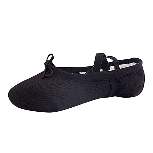LKRSEEF Ballerina Turnschläppchen Mädchen Ballet Flats Turnpatschen Gymnastikschuhe Ballettschuhe Balletschuhe Ballettkleidung Leder Balleri Kinder Mit Absatz Schuhe Ballerinas Turnschlappen von LKRSEEF