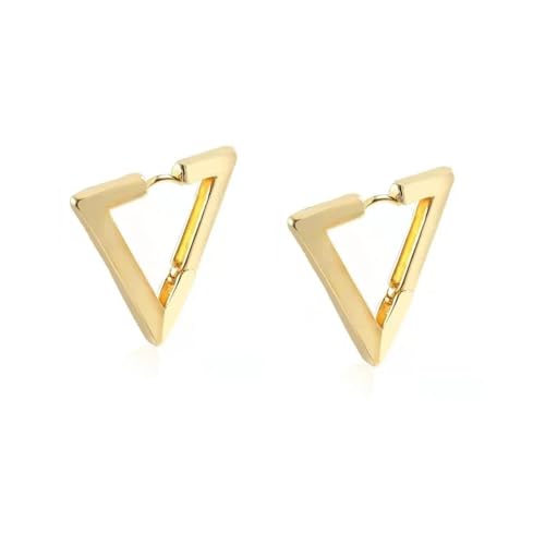 Ohrringe für Damen, Schmuck, geometrisches Dreieck, kreativ, kleine Kreolen, für Herren und cooles Accessoire, Einstellbar, Acryl von LKSXZASBB