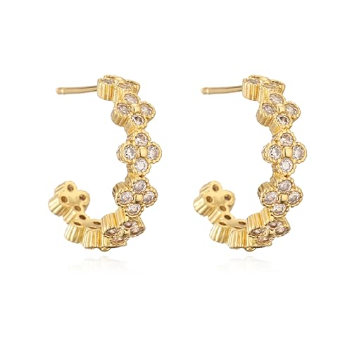 Ohrstecker, Damenschmuck, Schmuck, glänzende Blume, schön, leuchtend rot, modisch, Einstellbar, Acryl von LKSXZASBB