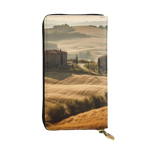 LKTPSKQRY Damen-Geldbörse, Leder, schmal, lang, Kartenhalter, Reißverschluss, Clutch, Blick auf typische toskanische Landschaft, Reisegeldbörse LKTPSKQRY Damen-Geldbörse, Leder, schmal, lang, Kartenhalter, Reißverschluss, Clutch, Blick auf typische toskanische Landschaft, Reisegeldbörse von LKTPSKQRY