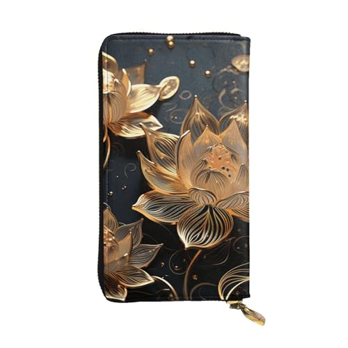 LKTPSKQRY Damen-Geldbörse, Leder, schmal, lang, Kartenhalter, Reißverschluss, Clutch, Boho, goldfarbene Blumen, Reisegeldbörse LKTPSKQRY Damen-Geldbörse, Leder, schmal, lang, Kartenhalter, Reißverschluss, Clutch, Boho, goldfarbene Blumen, Reisegeldbörse von LKTPSKQRY