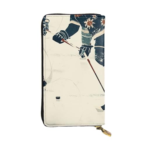 LKTPSKQRY Damen-Geldbörse, Leder, schmal, lang, Kartenhalter, Reißverschluss, Clutch, Eishockey-Muster, Reise-Geldbörse LKTPSKQRY Damen-Geldbörse, Leder, schmal, lang, Kartenhalter, Reißverschluss, Clutch, Eishockey-Muster, Reise-Geldbörse von LKTPSKQRY