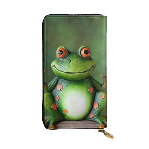 LKTPSKQRY Damen-Geldbörse, Leder, schmal, lang, Kartenhalter, Reißverschluss, Clutch, Frosch, Reise-Geldbörse von LKTPSKQRY