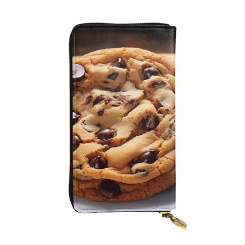 LKTPSKQRY Damen-Geldbörse, Leder, schmal, lang, Kartenhalter, Reißverschluss, Clutch, Kekse, Reise-Geldbörse von LKTPSKQRY