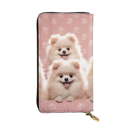 LKTPSKQRY Damen-Geldbörse, Leder, schmal, lang, Kartenhalter, Reißverschluss, Clutch, Pomeranians, Welpen und Punkt-Reisegeldbörse LKTPSKQRY Damen-Geldbörse, Leder, schmal, lang, Kartenhalter, Reißverschluss, Clutch, Pomeranians, Welpen und Punkt-Reisegeldbörse von LKTPSKQRY