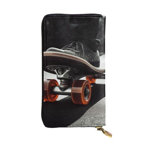 LKTPSKQRY Damen-Geldbörse, Leder, schmal, lang, Kartenhalter, Reißverschluss, Clutch, Skateboard, Rad, Reise-Geldbörse LKTPSKQRY Damen-Geldbörse, Leder, schmal, lang, Kartenhalter, Reißverschluss, Clutch, Skateboard, Rad, Reise-Geldbörse von LKTPSKQRY