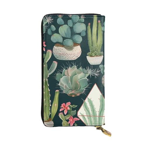LKTPSKQRY Damen-Geldbörse, Leder, schmal, lang, Kartenhalter, Reißverschluss, Clutch, Sukkulenten und Kakteen, Reisebrieftasche LKTPSKQRY Damen-Geldbörse, Leder, schmal, lang, Kartenhalter, Reißverschluss, Clutch, Sukkulenten und Kakteen, Reisebrieftasche von LKTPSKQRY