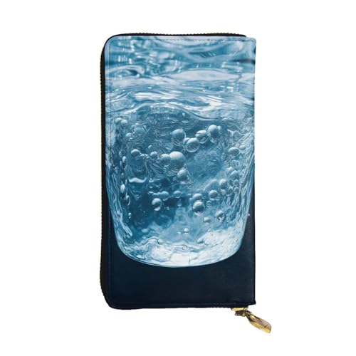 LKTPSKQRY Damen-Geldbörse, Leder, schmal, lang, Kartenhalter, Reißverschluss, Clutch, Wasser-Reise-Geldbörse von LKTPSKQRY