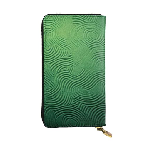 LKTPSKQRY Damen-Geldbörse, Leder, schmal, lang, Kartenhalter, Reißverschluss, Clutch, grün, geschwungene Textur, Reisegeldbörse LKTPSKQRY Damen-Geldbörse, Leder, schmal, lang, Kartenhalter, Reißverschluss, Clutch, grün, geschwungene Textur, Reisegeldbörse von LKTPSKQRY