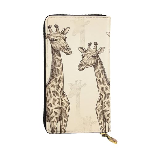 LKTPSKQRY Damen-Geldbörse, Leder, schmal, lang, Kartenhalter, Reißverschluss, Clutch, handgezeichnete Giraffen, Reisegeldbörse LKTPSKQRY Damen-Geldbörse, Leder, schmal, lang, Kartenhalter, Reißverschluss, Clutch, handgezeichnete Giraffen, Reisegeldbörse von LKTPSKQRY