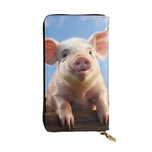 LKTPSKQRY Damen-Geldbörse, Leder, schmal, lang, Kartenhalter, Reißverschluss, Clutch, lächelnd, Reisegeldbörse von LKTPSKQRY