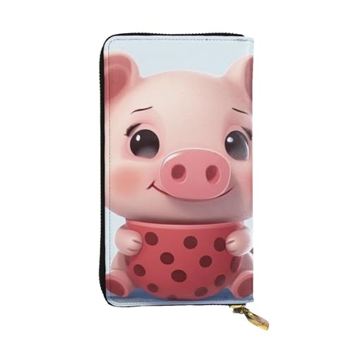 LKTPSKQRY Damen-Geldbörse, Leder, schmal, lang, Kartenhalter, Reißverschluss, Clutch, lächelnd, Reisegeldbörse von LKTPSKQRY