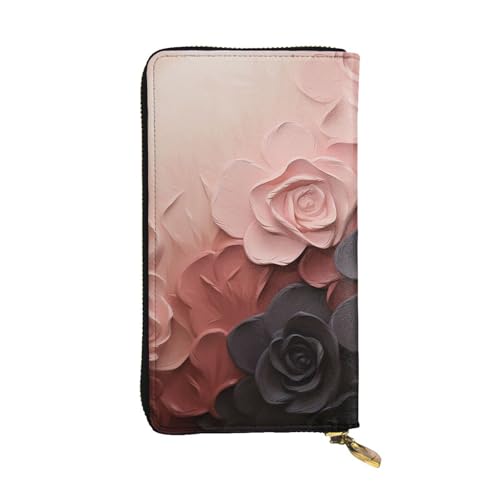LKTPSKQRY Damen-Geldbörse, Leder, schmal, lang, Kartenhalter, Reißverschluss, Clutch, rosarot und schwarz, Reisegeldbörse LKTPSKQRY Damen-Geldbörse, Leder, schmal, lang, Kartenhalter, Reißverschluss, Clutch, rosarot und schwarz, Reisegeldbörse von LKTPSKQRY