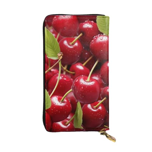 LKTPSKQRY Damen-Geldbörse, Leder, schmal, lang, Kartenhalter, Reißverschluss, Clutch, rote Kirschen, Reisegeldbörse LKTPSKQRY Damen-Geldbörse, Leder, schmal, lang, Kartenhalter, Reißverschluss, Clutch, rote Kirschen, Reisegeldbörse von LKTPSKQRY