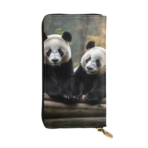 LKTPSKQRY Damen-Geldbörse, Leder, schmal, lang, Kartenhalter, Reißverschluss, Clutch, zwei große Pandas, Reisegeldbörse LKTPSKQRY Damen-Geldbörse, Leder, schmal, lang, Kartenhalter, Reißverschluss, Clutch, zwei große Pandas, Reisegeldbörse von LKTPSKQRY