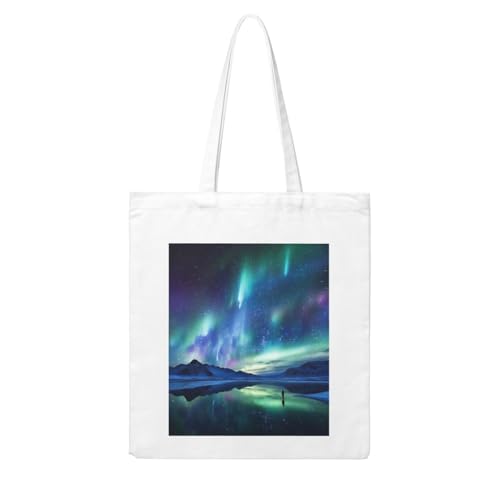 LKVNSWERT Old West Gitarren-Canvas-Tragetasche für Damen, Einkaufstasche, wiederverwendbar, Schultertasche, Handtasche, Nordlichter, Einheitsgröße LKVNSWERT Old West Gitarren-Canvas-Tragetasche für Damen, Einkaufstasche, wiederverwendbar, Schultertasche, Handtasche, Nordlichter, Einheitsgröße von LKVNSWERT