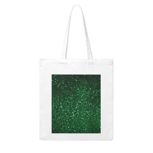 LKVNSWERT Tragetasche aus Segeltuch für Damen, Einkaufstasche, wiederverwendbar, mit Bärenmotiv, Grüne Pailletten, Einheitsgröße LKVNSWERT Tragetasche aus Segeltuch für Damen, Einkaufstasche, wiederverwendbar, mit Bärenmotiv, Grüne Pailletten, Einheitsgröße von LKVNSWERT