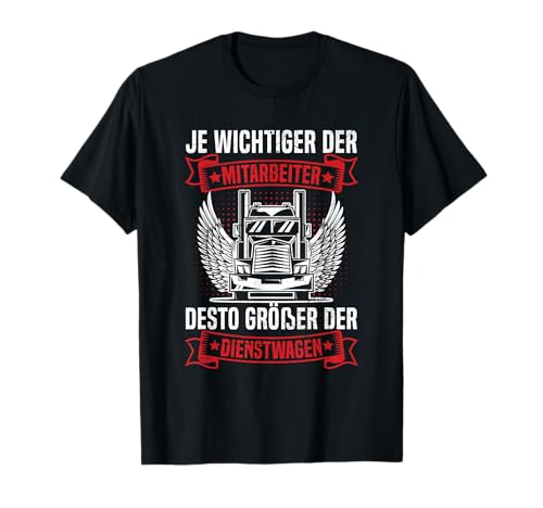 LKW Fahrer Spruch Kleidung Herren Trucker T-Shirt Schwarz Small Klassische Passform Kurzarm Crew-Ausschnitt Witziges Design für Fernfahrer und Berufskraftfahrer von LKW Fahrer Spruch Kleidung