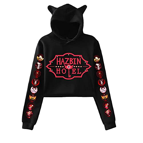 Anime Hazbin Hotel Hoodies Süße Katzenohr Sweatshirts Cosplay Kostüm Streetwear Mit Kapuze Kawaii Frauen von LKY STAR