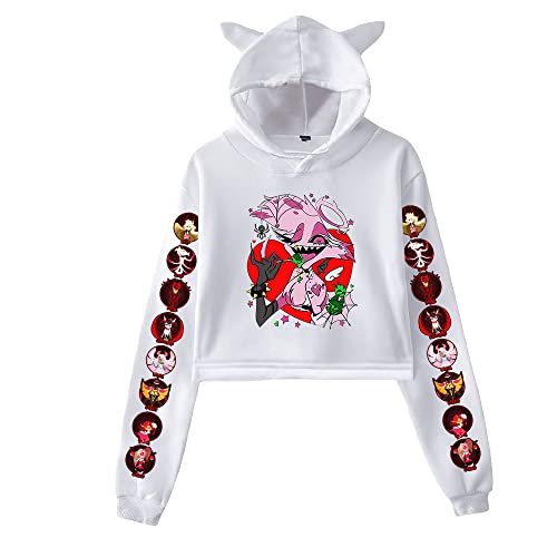 Anime Hazbin Hotel Hoodies Süße Katzenohr Sweatshirts Cosplay Kostüm Streetwear Mit Kapuze Kawaii Frauen von LKY STAR