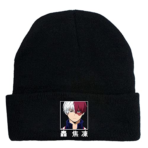 Anime My Hero Academia Strickmützen Casual Mützen für Herren Damen Gestrickte Winter Hut Solide Bedrucktes Motorhaube Unisex Kappe von LKY STAR