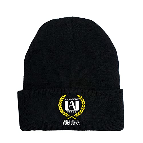 Anime My Hero Academia Strickmützen Casual Mützen für Herren Damen Gestrickte Winter Hut Solide Bedrucktes Motorhaube Unisex Kappe von LKY STAR