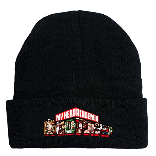 Anime My Hero Academia Strickmützen Casual Mützen für Herren Damen Gestrickte Winter Hut Solide Bedrucktes Motorhaube Unisex Kappe von LKY STAR