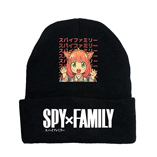 Anime Spy x Family Strickmützen Casual Mützen für Herren Damen Gestrickte Winter Hut Solide Bedrucktes Motorhaube Unisex Kappe Anime Spy x Family Strickmützen Casual Mützen für Herren Damen Gestrickte Winter Hut Solide Bedrucktes Motorhaube Unisex Kappe von LKY STAR