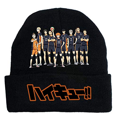 Haikyuu!!Strickmützen Anime Mützen für Männer Frauen Gestrickte Winter Hut Solide Bedrucktes Motorhaube Unisex Kappe Haikyuu!!Strickmützen Anime Mützen für Männer Frauen Gestrickte Winter Hut Solide Bedrucktes Motorhaube Unisex Kappe von LKY STAR