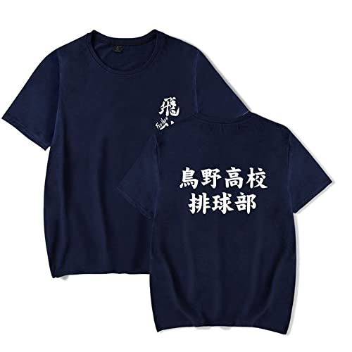 Herren Damen Haikyuu Shirt Anime Karasuno High School Volleyball Team T-Shirts Jungen Mädchen Japanese Hinata Shoyo Casual Tshirt Kurzarm von LKY STAR