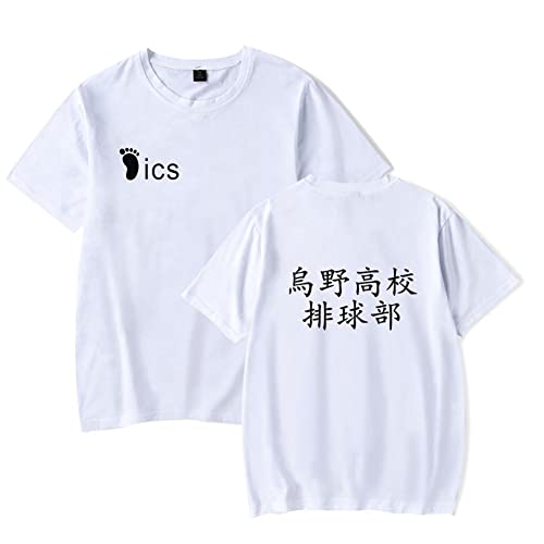 Herren Damen Haikyuu Shirt Anime Karasuno High School Volleyball Team T-Shirts Jungen Mädchen Japanese Hinata Shoyo Casual Tshirt Kurzarm von LKY STAR