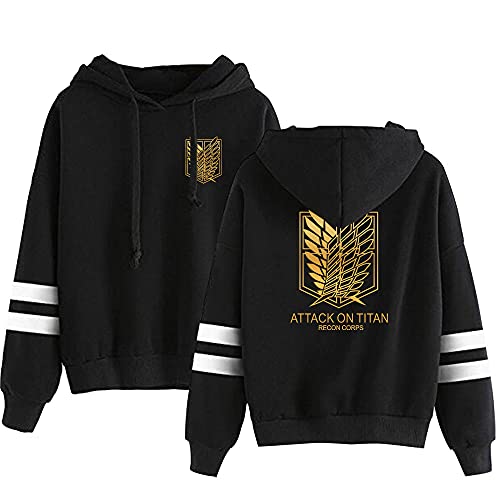 LKY STAR Anime Attack on Titan Hoodie Pullover AOT Sweatshirts Cosplay Kostüm Langarm Kapuzenpullover für Männer und Frauen von LKY STAR