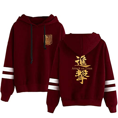 LKY STAR Anime Attack on Titan Hoodie Pullover AOT Sweatshirts Cosplay Kostüm Langarm Kapuzenpullover für Männer und Frauen von LKY STAR