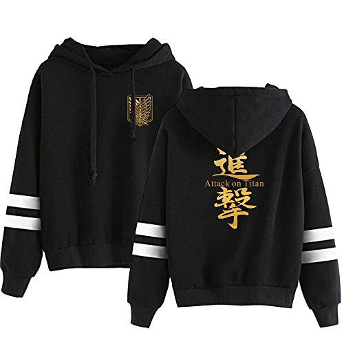 LKY STAR Anime Attack on Titan Hoodie Pullover AOT Sweatshirts Cosplay Kostüm Langarm Kapuzenpullover für Männer und Frauen von LKY STAR