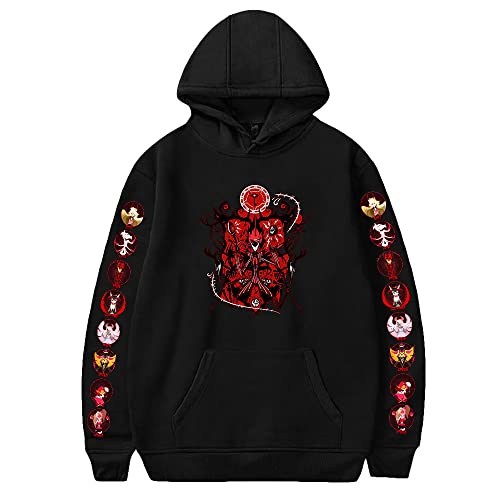 LKY STAR Anime Hazbin Hotel Kapuzenpullover für Herren Damen Charlie Morningstar Vaggie Cosplay Hoodies für Jungen Mädchen Casual Sweatshirt von LKY STAR