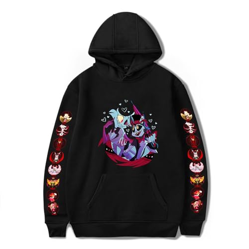 LKY STAR Anime Hazbin Hotel Kapuzenpullover für Jungen Mädchen Charlie Morningstar Vaggie Casual Sweatshirt Cosplay Hoody von LKY STAR
