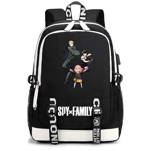 LKY STAR Anime Spy x Family Daypacks Anya Forger Cosplay Rucksack,Mädchen Jungen Backpack Schultasche von LKY STAR