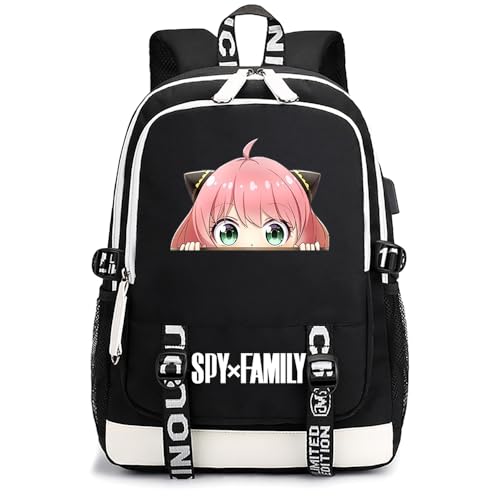 LKY STAR Anime Spy x Family Daypacks Anya Forger Cosplay Rucksack,Mädchen Jungen Backpack Schultasche von LKY STAR