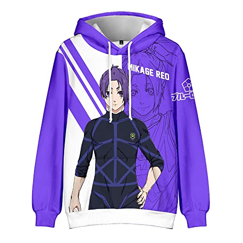 LKY STAR Blue Lock Hoodies Unisex Sweatshirt Isagi Cosplay Kapuzenpullover für Jungen Mädchen von LKY STAR