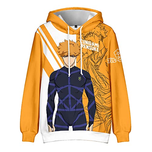 LKY STAR Blue Lock Hoodies Unisex Sweatshirt Isagi Cosplay Kapuzenpullover für Jungen Mädchen von LKY STAR