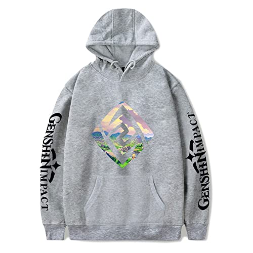 LKY STAR Genshin Impact Merch Anime Hoodies für Jungen Mädchen Sweatshirt XIAO Jean Midoriya Cosplay Kapuzenpullover XXS-4XL von LKY STAR