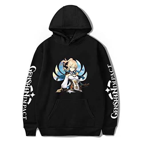 LKY STAR Genshin Impact Merch Anime Hoodies für Jungen Mädchen Sweatshirt XIAO Jean Midoriya Cosplay Kapuzenpullover XXS-4XL von LKY STAR