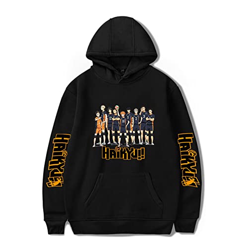 LKY STAR Haikyuu Merch Sweatshirt für Jungen Mädchen Anime Karasuno Hoodie Herren Damen Cosplay Kapuzenpullover XXS-4XL von LKY STAR