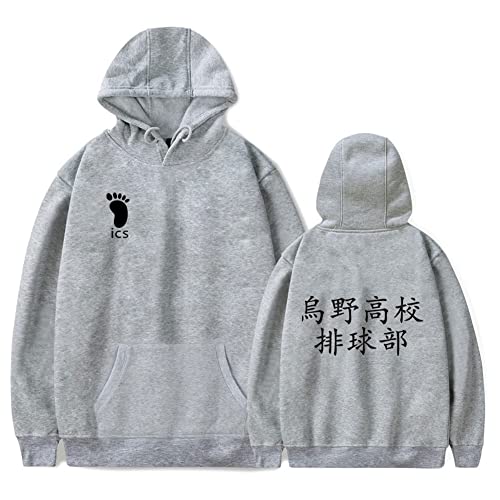 LKY STAR Haikyuu Merch Sweatshirt für Jungen Mädchen Anime Karasuno Hoodie Herren Damen Cosplay Kapuzenpullover XXS-4XL von LKY STAR