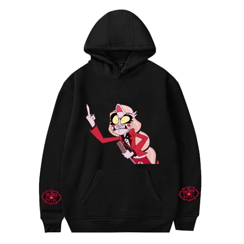 LKY STAR Hazbin Hotel Hoodie Charlie Morningstar Vaggie Cosplay Sweatshirt mit Langärmelig Casual Kapuzenpullover für Herren Damen von LKY STAR