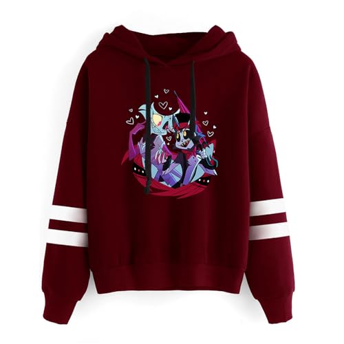LKY STAR Hazbin Hotel Hoodie Charlie Morningstar Vaggie Cosplay Sweatshirt mit Langärmelig Casual Kapuzenpullover für Herren Damen von LKY STAR